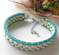 ■シルクブレスレット市松07