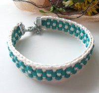 ■シルクブレスレット市松08